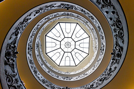 Vatican Stairs Bottom Up