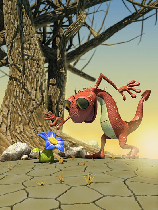 The Lizard and the Flower