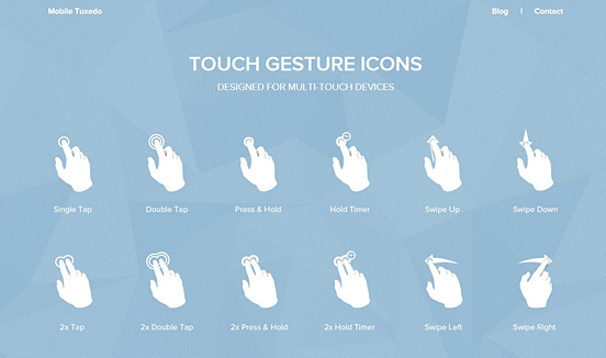 Touch Gesture Icons