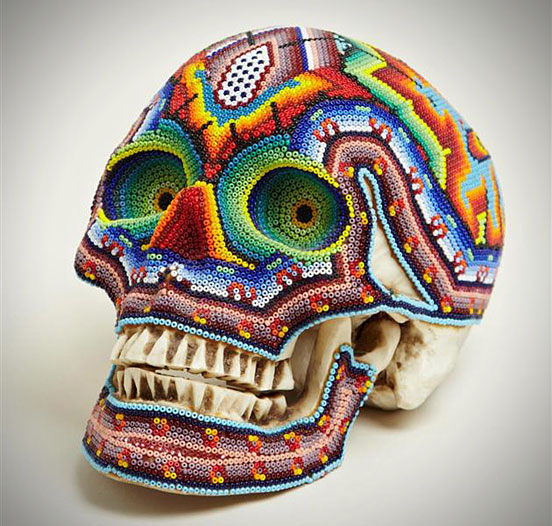 COLORFUL BEADED SKULLS