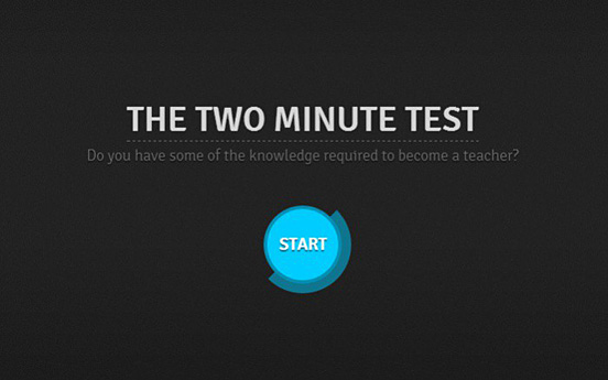 Two Minute Teacher Test