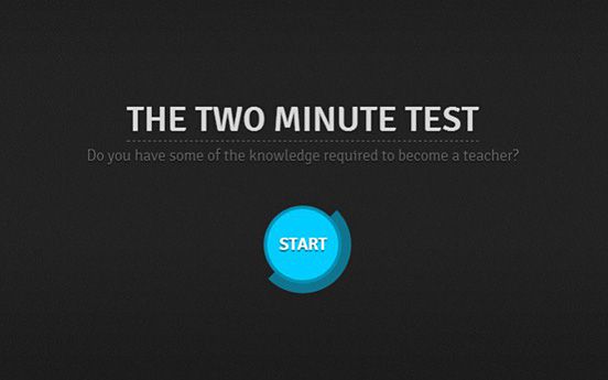 Two Minute Teacher Test