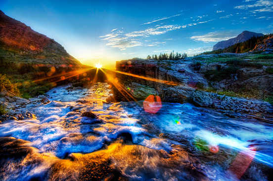 The River’s Cool Morning Spray on my Lens