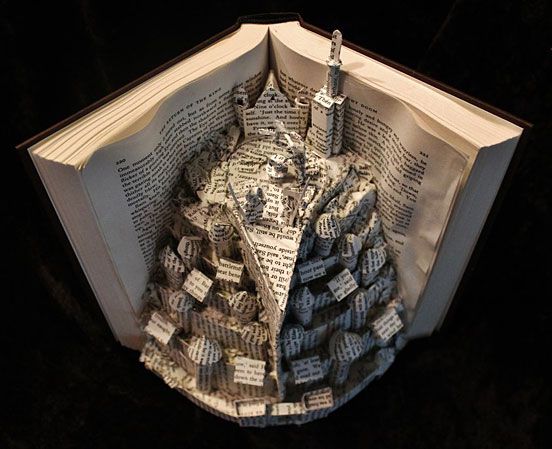 Minas Tirith Book Sculpture