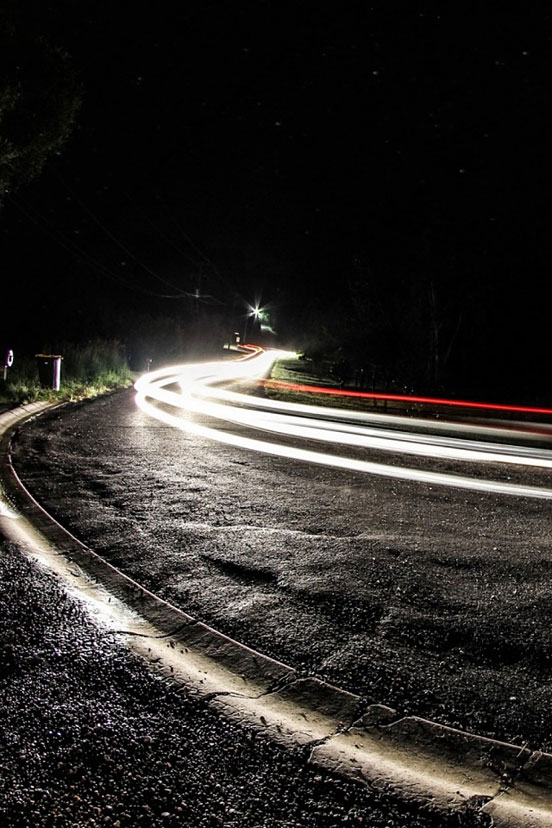 Light Painting Road Mobile Wallpaper