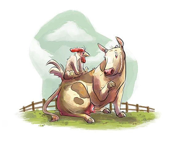 COW AND CHICKEN