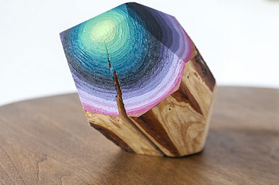 Gradient Painted Piece of Wood