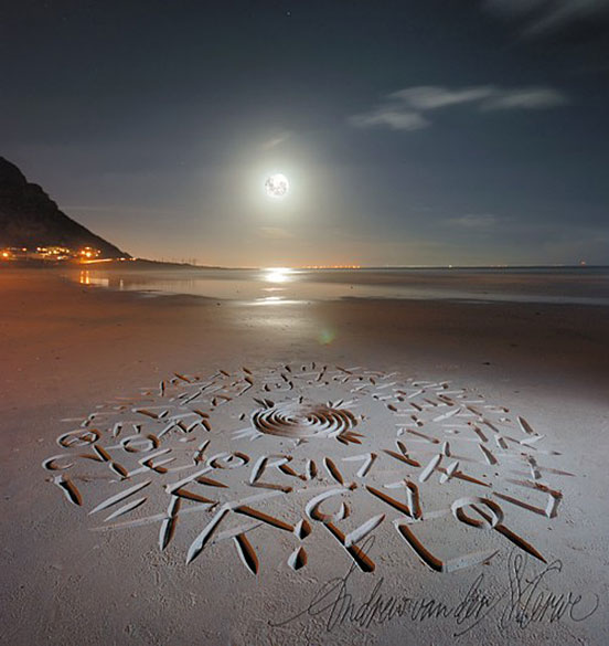 African Beach Calligraphy Doodles