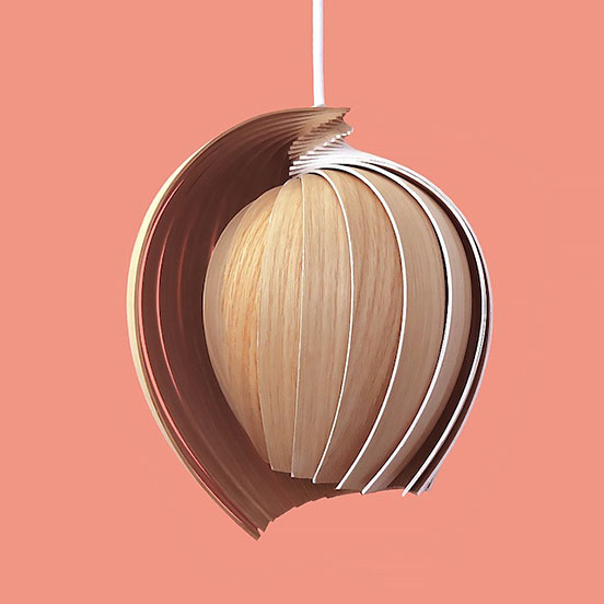 Circular Wood Layers Lamp