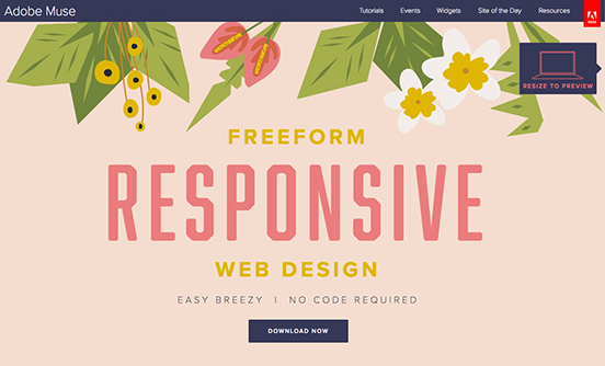 Adobe Muse CC Responsive Landing