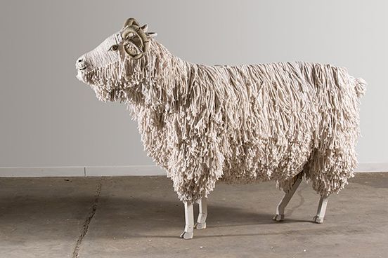 This Ram Was Made using Mops and Shoe Lace