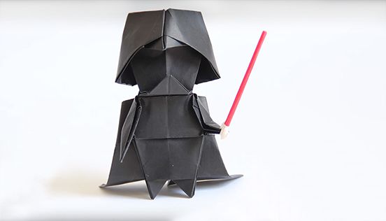An Origami Darth Vader